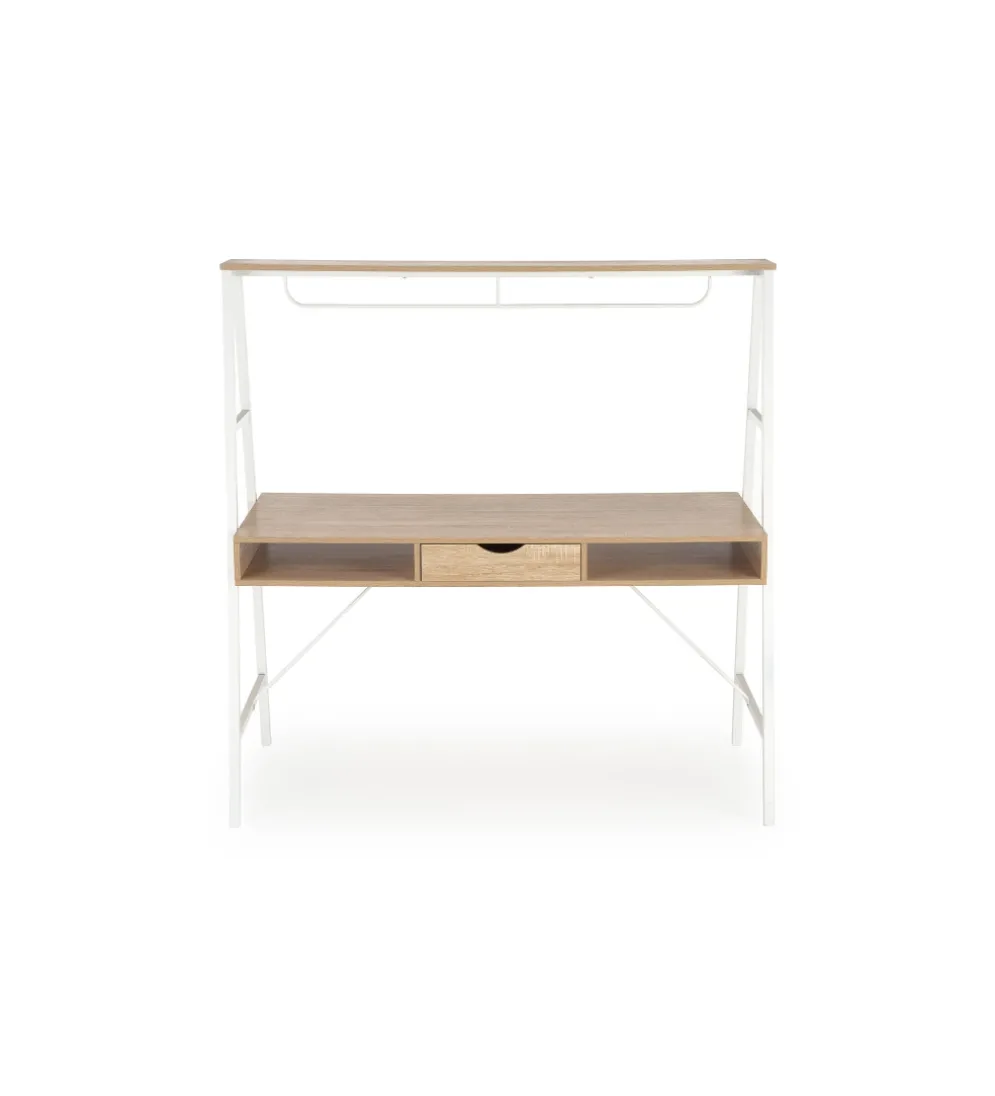 Biurko dwustanowiskowe COAST 139 cm w kolorze dąb sonoma biały
