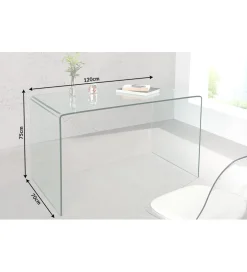 Biurko Fantome 120 cm szklane