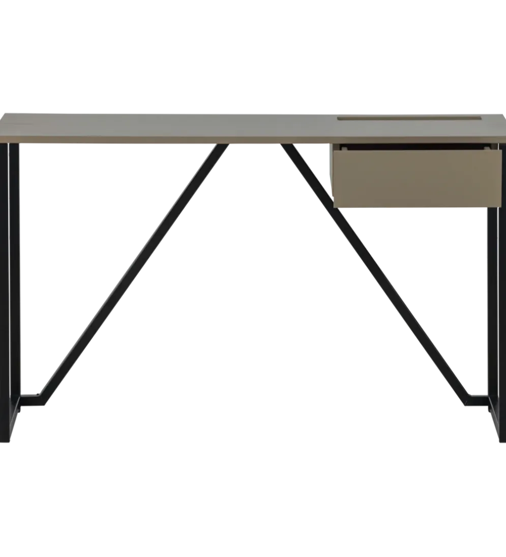Biurko JULIUS 126 cm drewno sosny szary