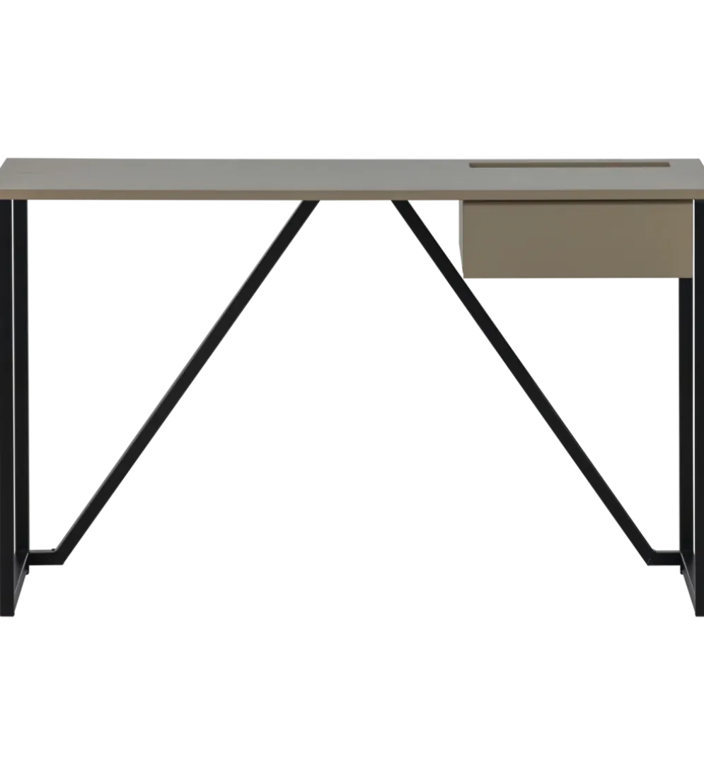 Biurko JULIUS 126 cm drewno sosny szary