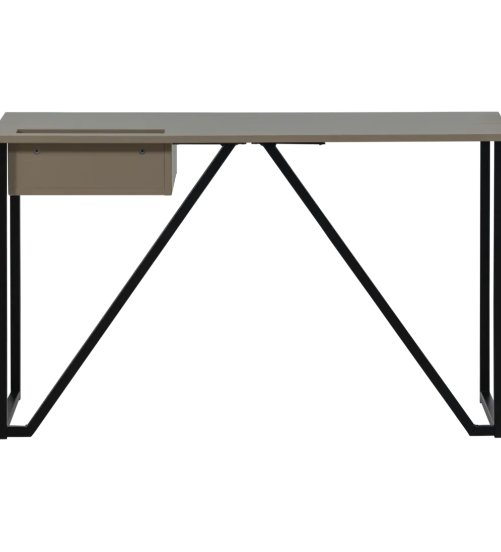 Biurko JULIUS 126 cm drewno sosny szary