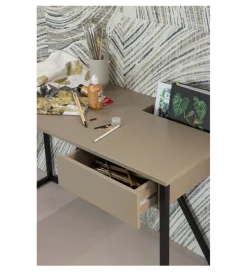 Biurko JULIUS 126 cm drewno sosny szary