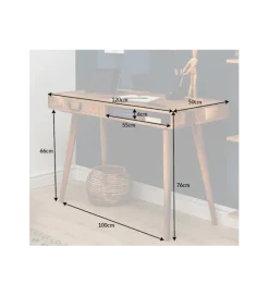 Biurko Retro 120 cm drewno Mango