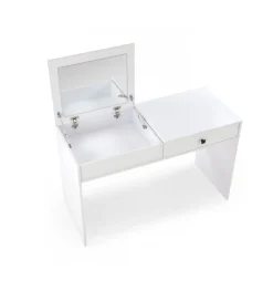 Biurko z toaletka MEGAN 120 cm biały mat