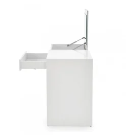 Biurko z toaletka MEGAN 120 cm biały mat