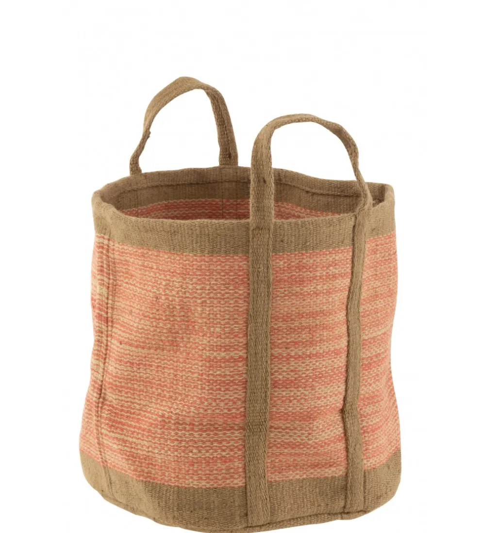 Donica BASKET 40 cm naturalna różowa