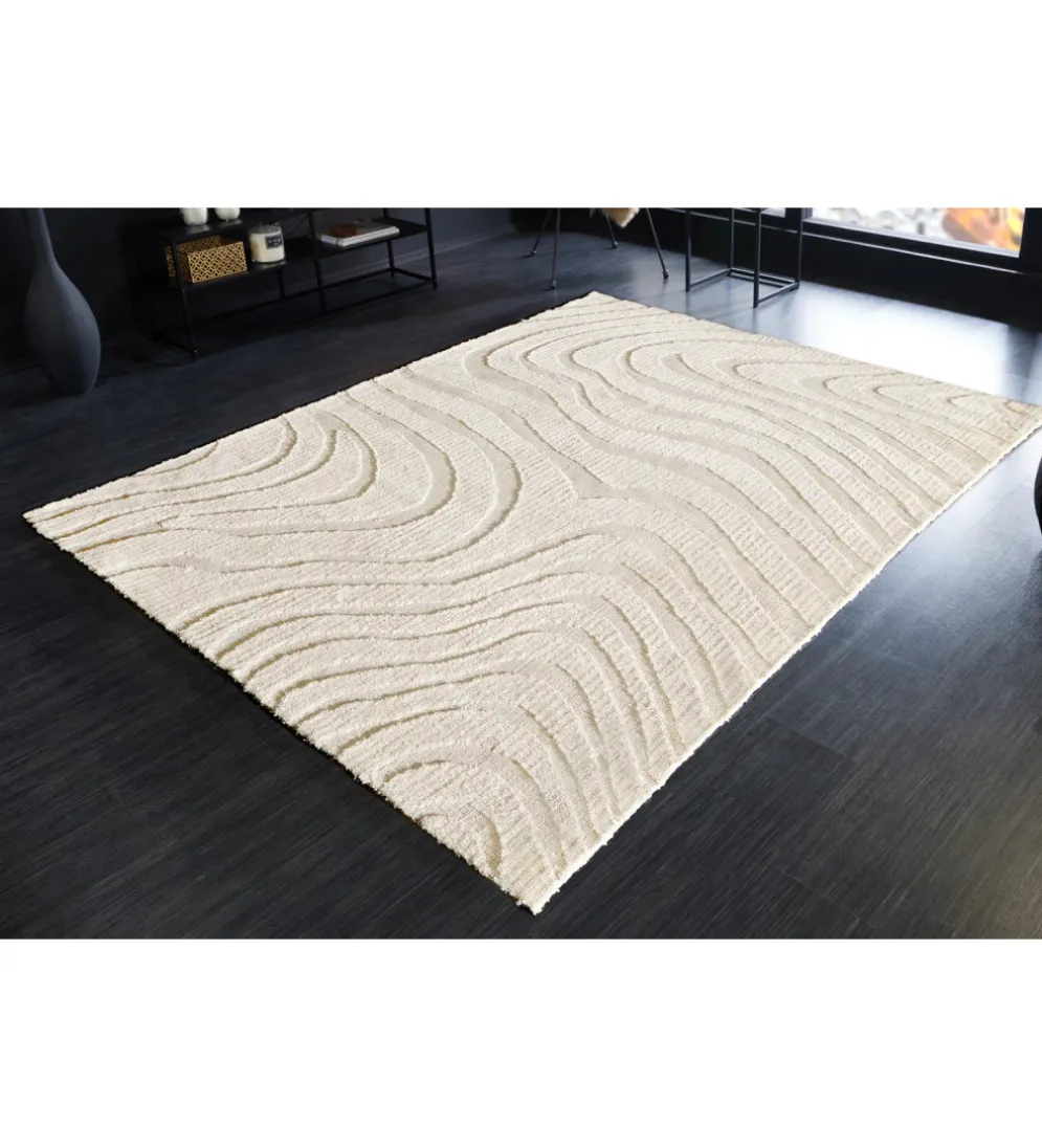 Dywan WAVE 170 x 240 cm kremowy beżowy