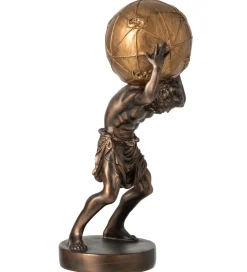 Figurka BALL HOLDING 42 cm ciemno brązowa złota