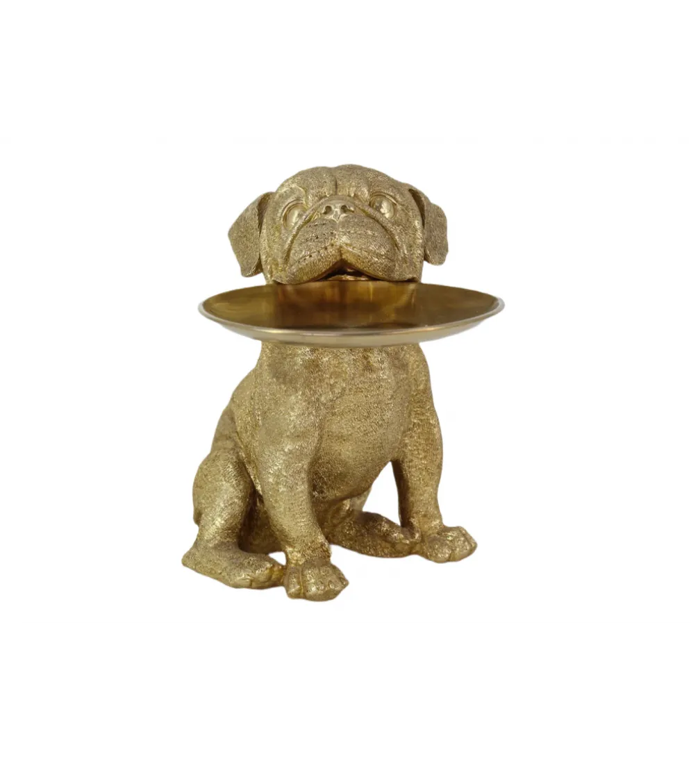 Figurka BULLDOG 32 cm złota