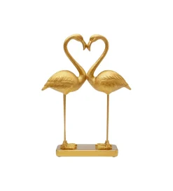Figurka Flamingo Love 29 cm złota