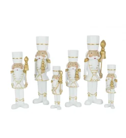Figurka RESIN biało złota