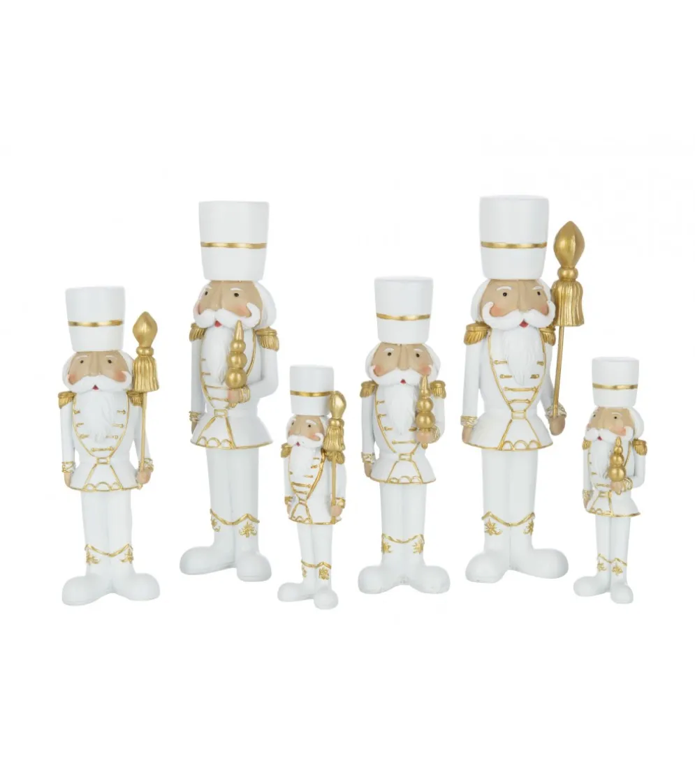 Figurka RESIN biało złota