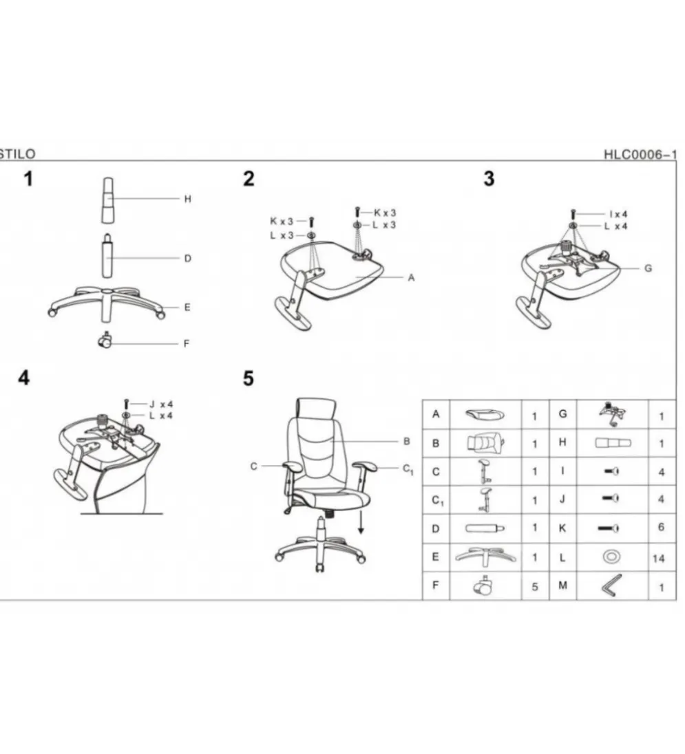 Fotel biurowy STILO 2 szary