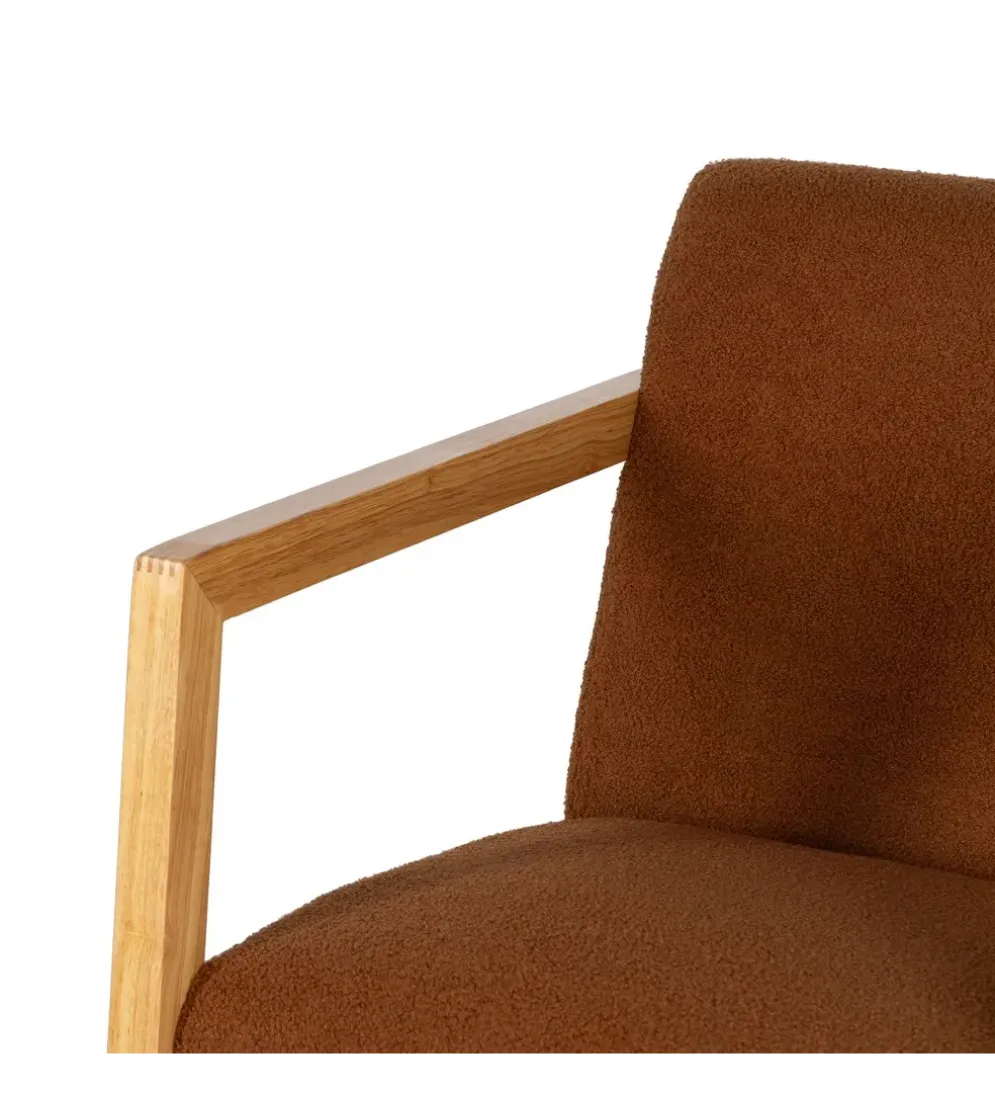 Fotel bujany AKKO 72 cm drewno kauczuk