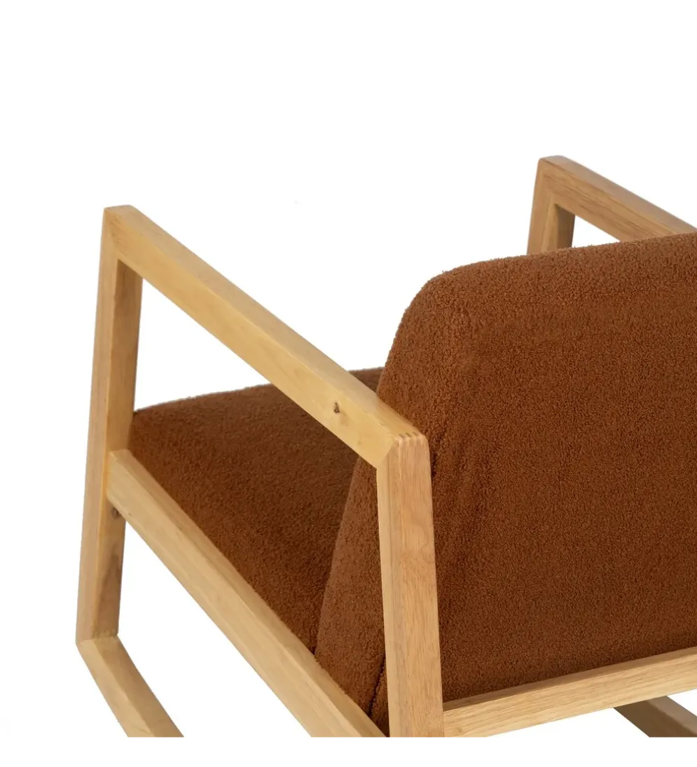 Fotel bujany AKKO 72 cm drewno kauczuk