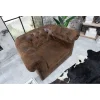 Fotel Chesterfield 110 cm antyczny brąz