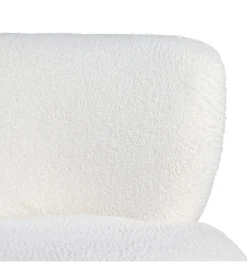 Fotel ENKIR 73 cm biały tapicerowany boucle