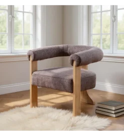 Fotel GROGO 72 cm szaroróżowy