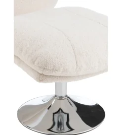 Fotel i podnóżek LOUNGERI 83 cm kremowe
