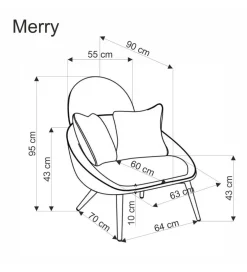 Fotel MERRY kremowy