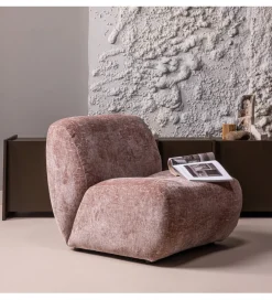 Fotel NOMU velvet jasnoróżowy