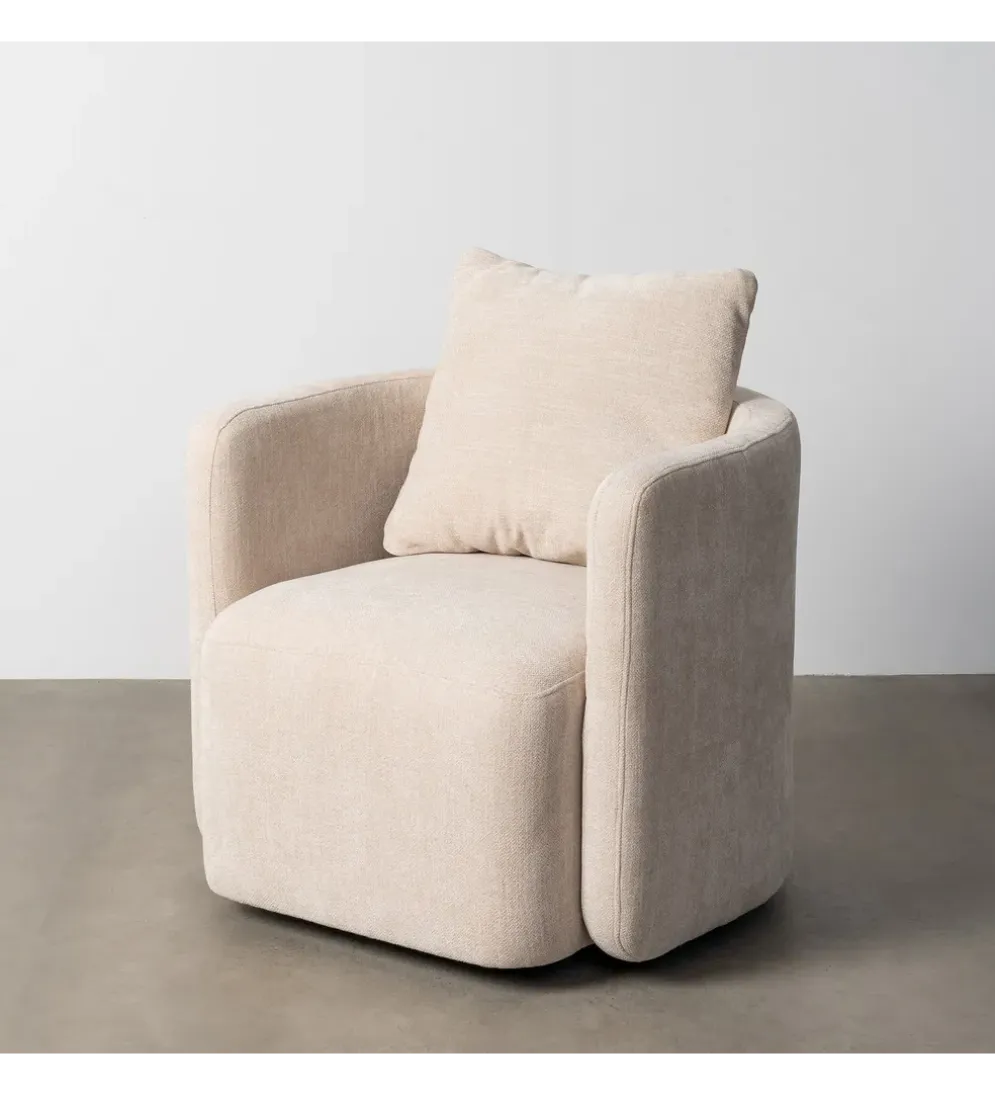 Fotel obrotowy GIRATORIO 84 cm beżowy