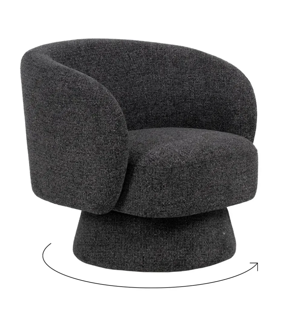 Fotel obrotowy GIRATORIO 77 cm czarny
