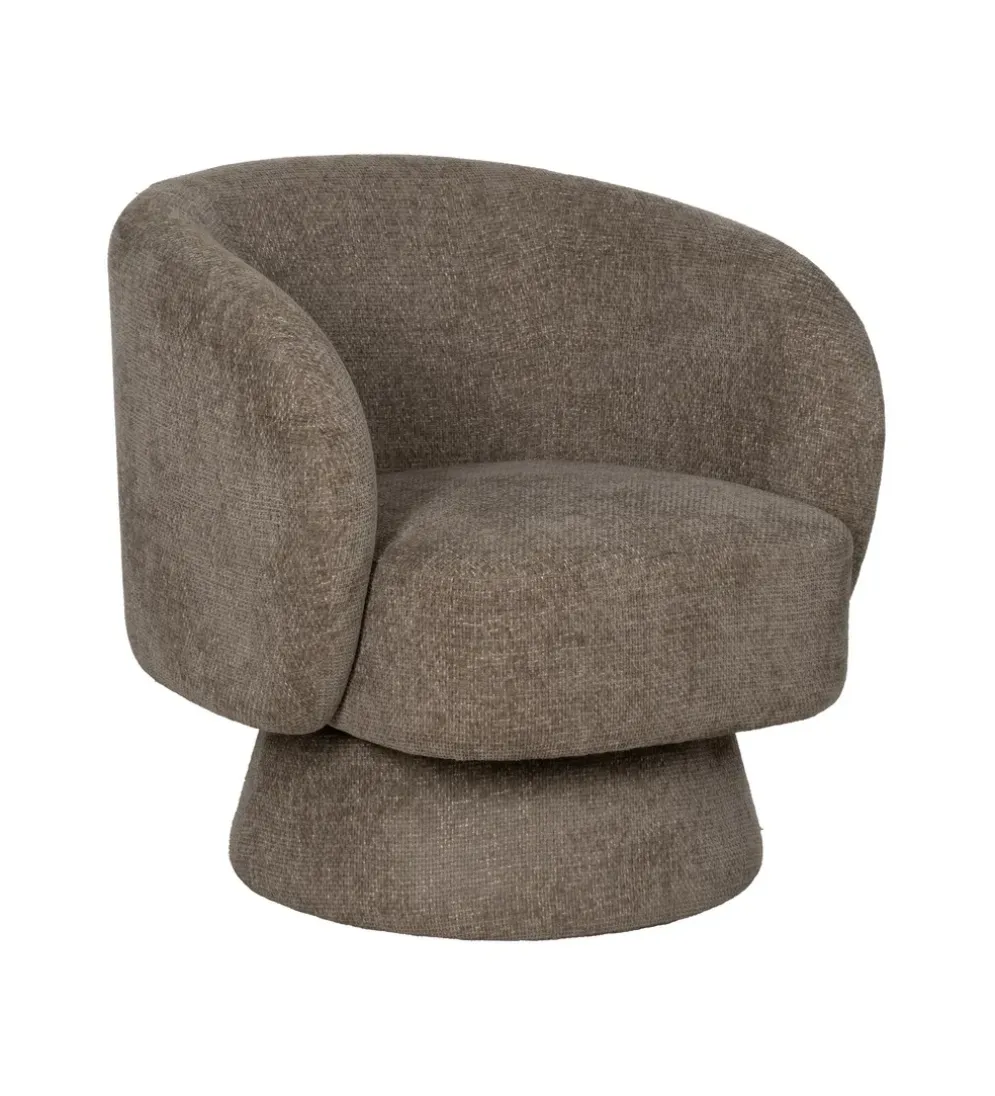 Fotel obrotowy GIRATORIO 77 cm taupe beżowy