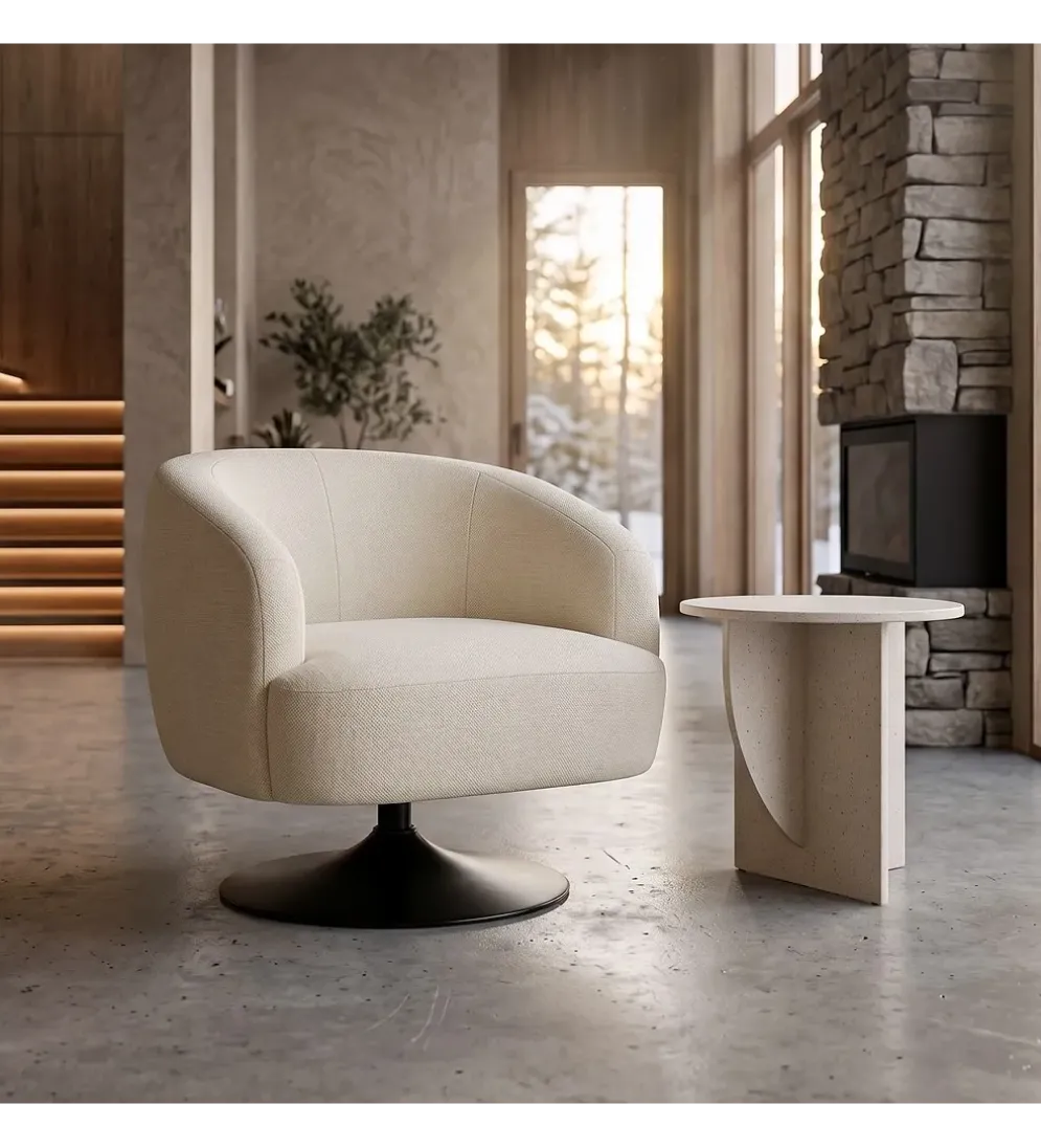 Fotel obrotowy RASANY 73 cm kremowy