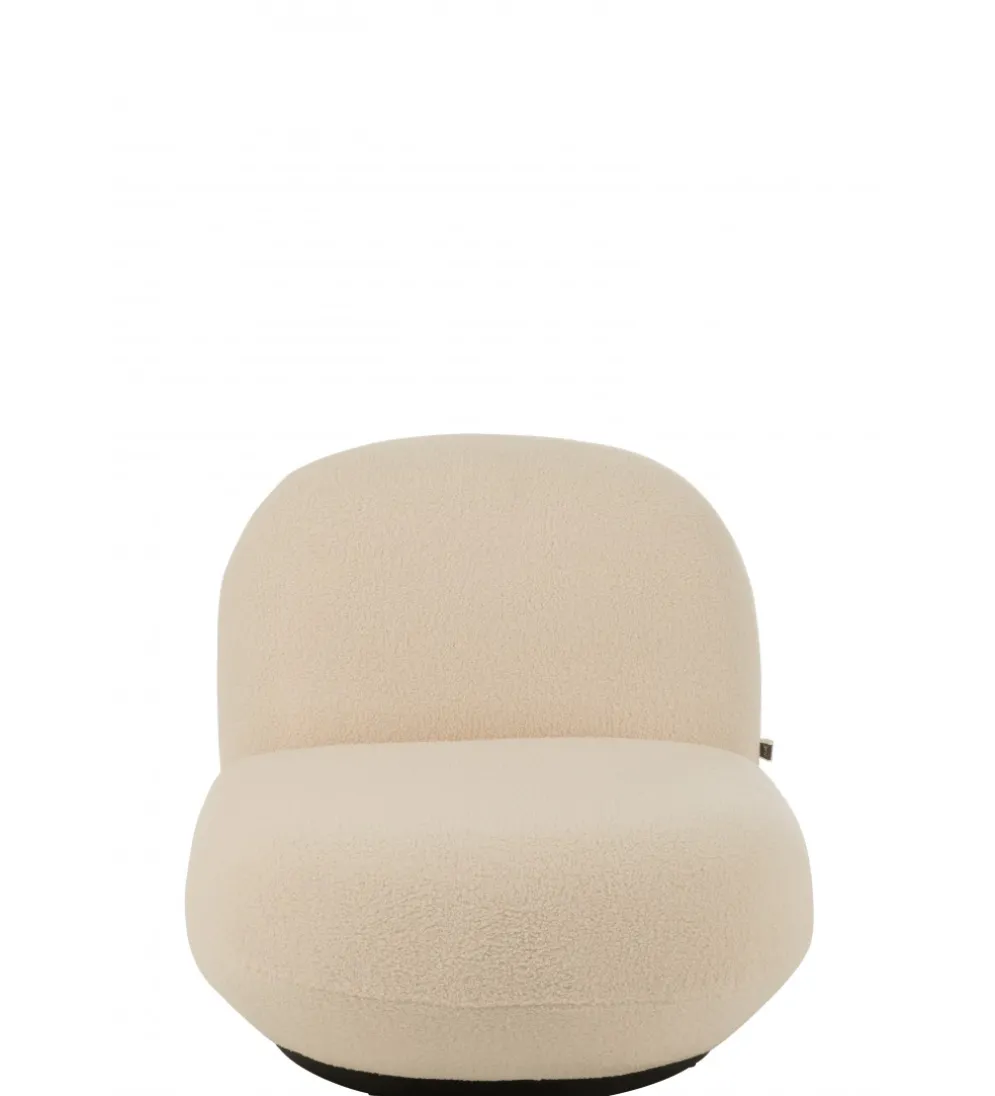 Fotel obrotowy Snow 81 cm Bouclé biała