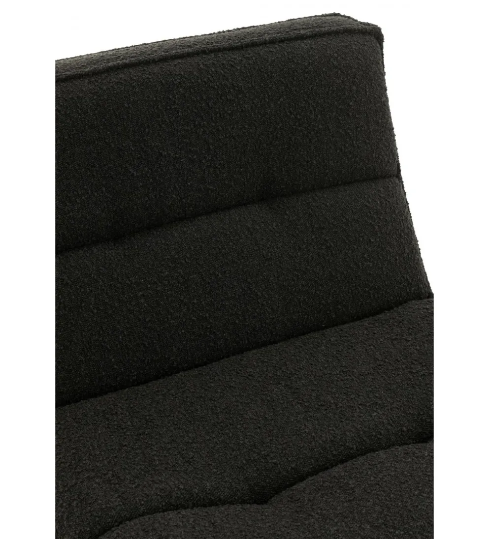 Fotel obrotowy Swivel Bouclé 83 cm czarny
