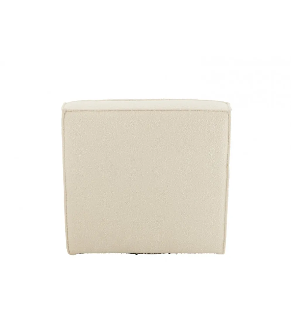 Fotel obrotowy Swivel Bouclé 83 cm kremowy