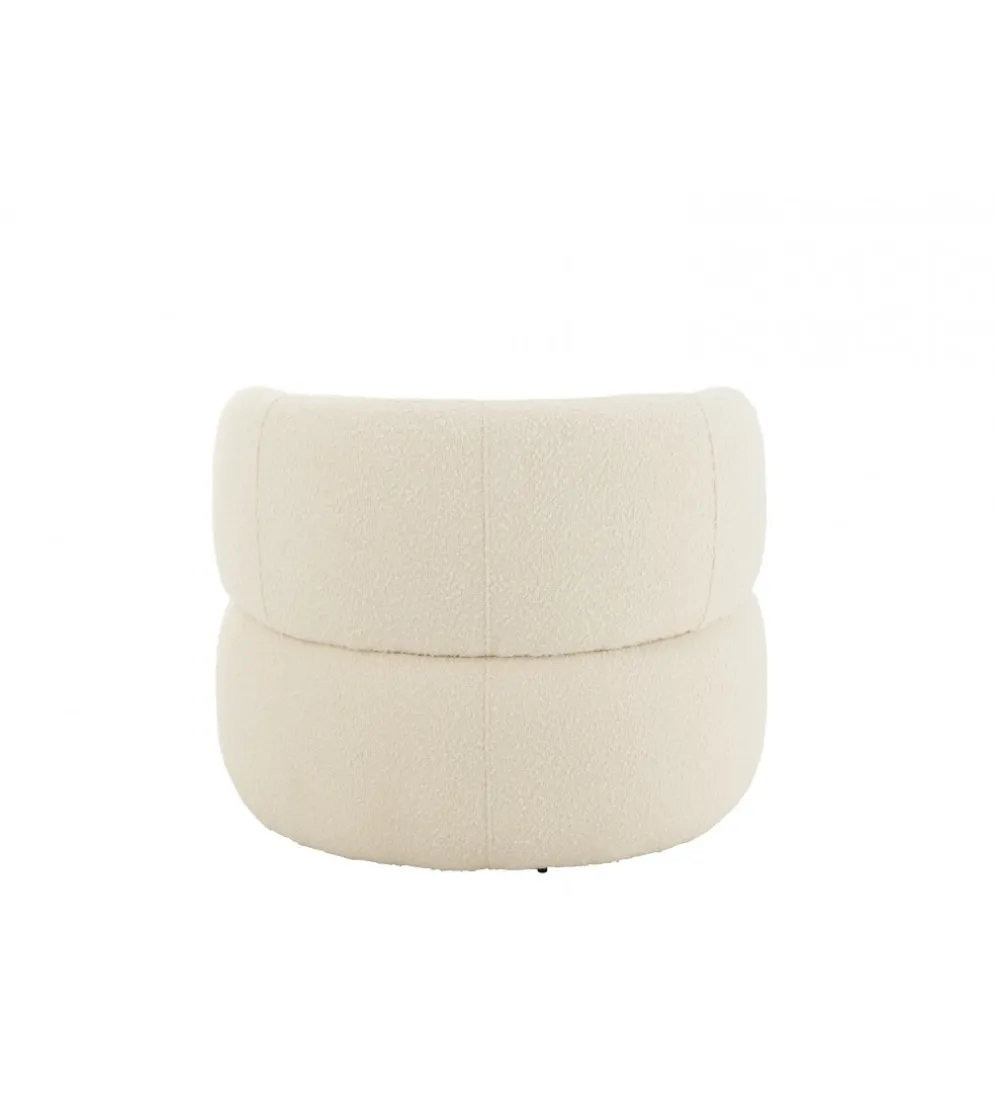 Fotel obrotowy Swivel II Bouclé 82 cm kremowy