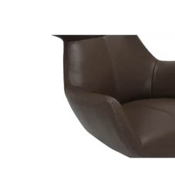 Fotel obrotowy VOGUE skórzany brązowy