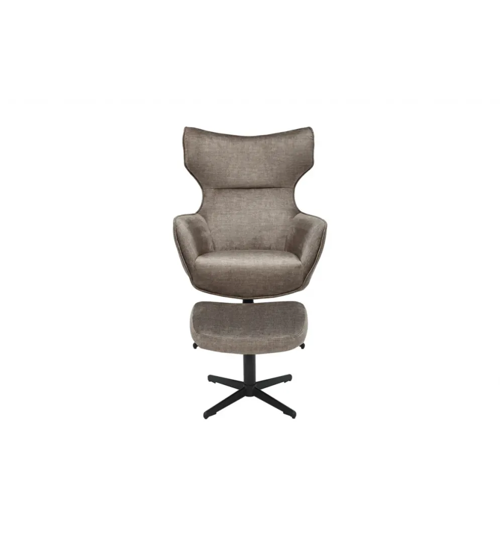 Fotel obrotowy VOGUE welwet taupe