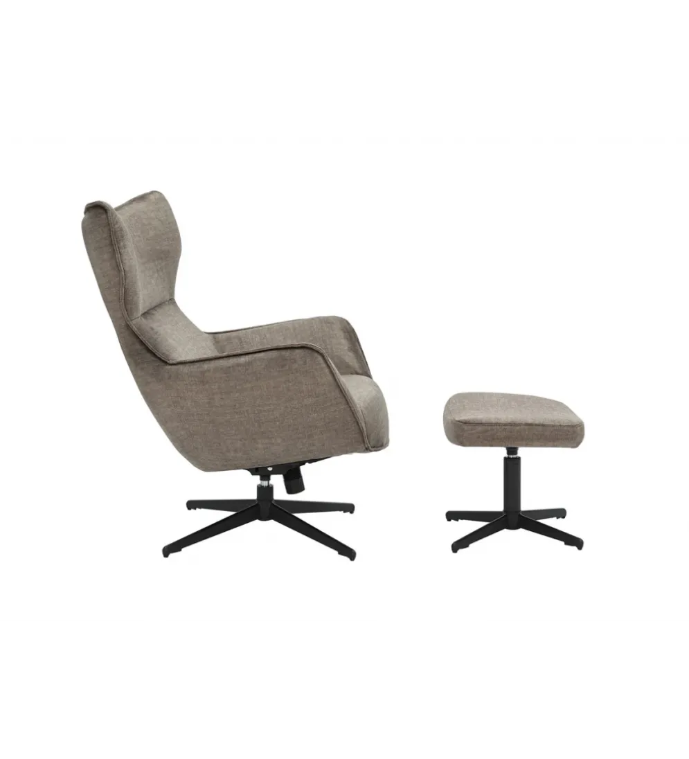 Fotel obrotowy VOGUE welwet taupe