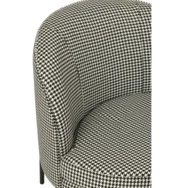 Fotel PIED DE POULE 70 cm czarnobiały