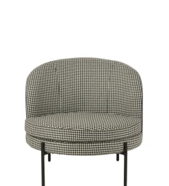Fotel PIED DE POULE 70 cm czarnobiały