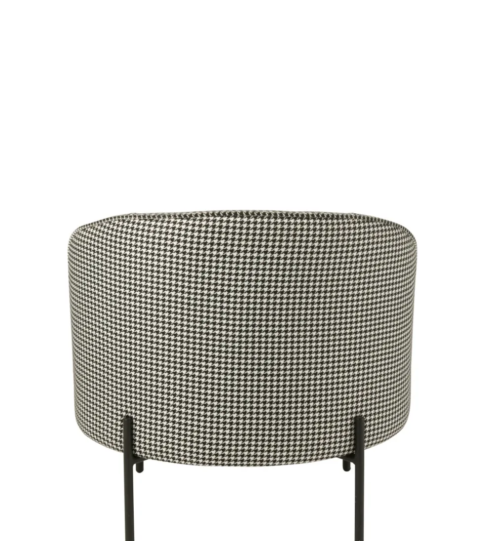 Fotel PIED DE POULE 70 cm czarnobiały