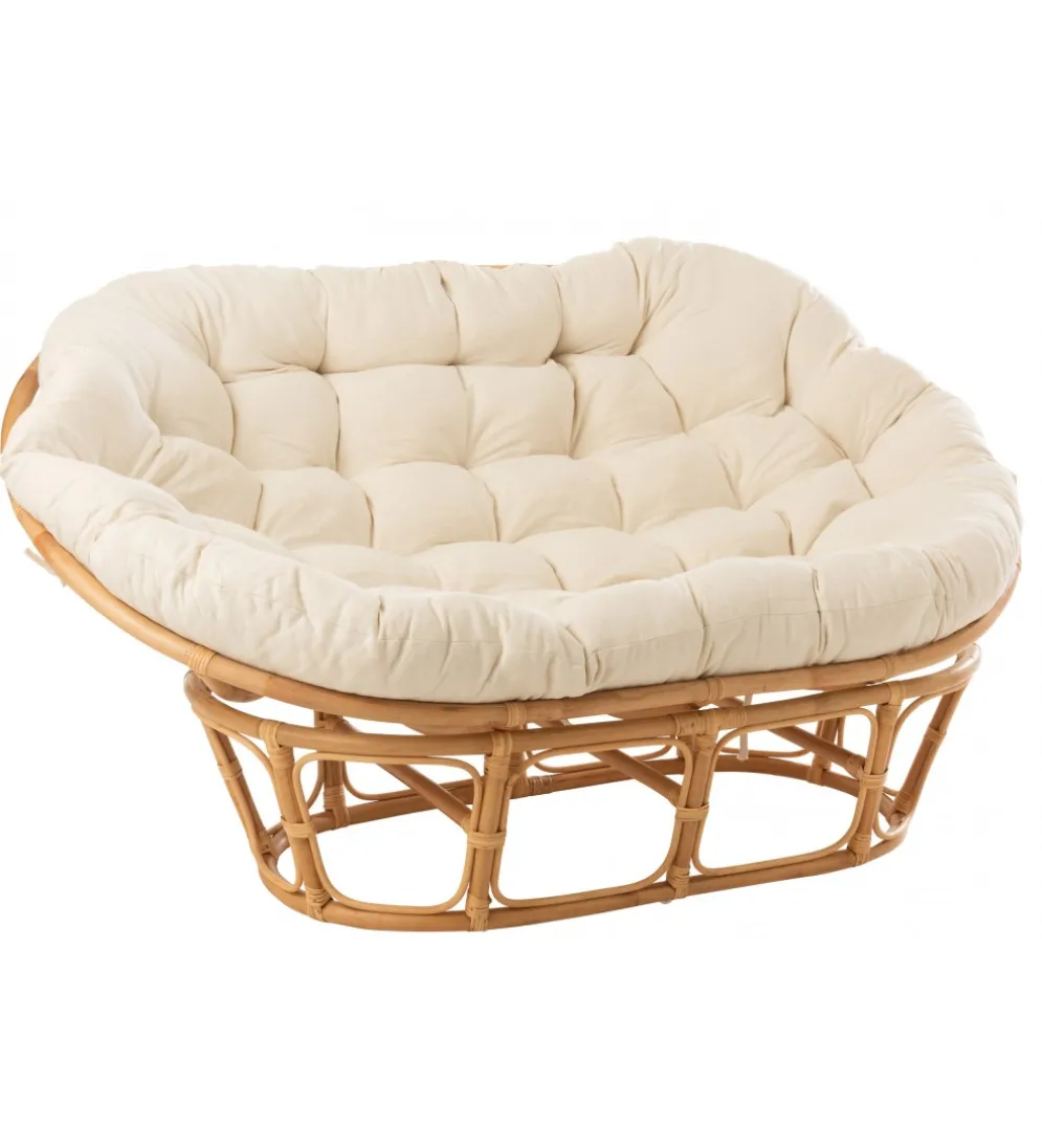 Fotel RONI Rattanowy 179 cm Naturalny