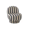 Fotel STRIPED 76 cm niebiesko biały