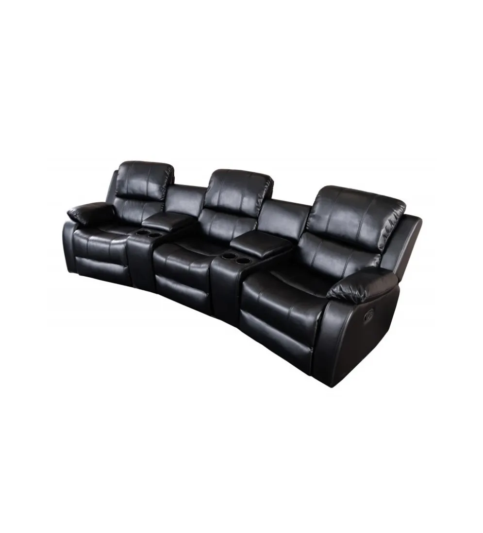 Fotel trzyosobowy DALLAS Hollywood 295 cm czarny