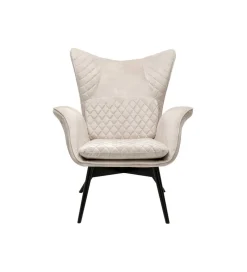 Fotel TUDOR 102 cm welwet kremowy