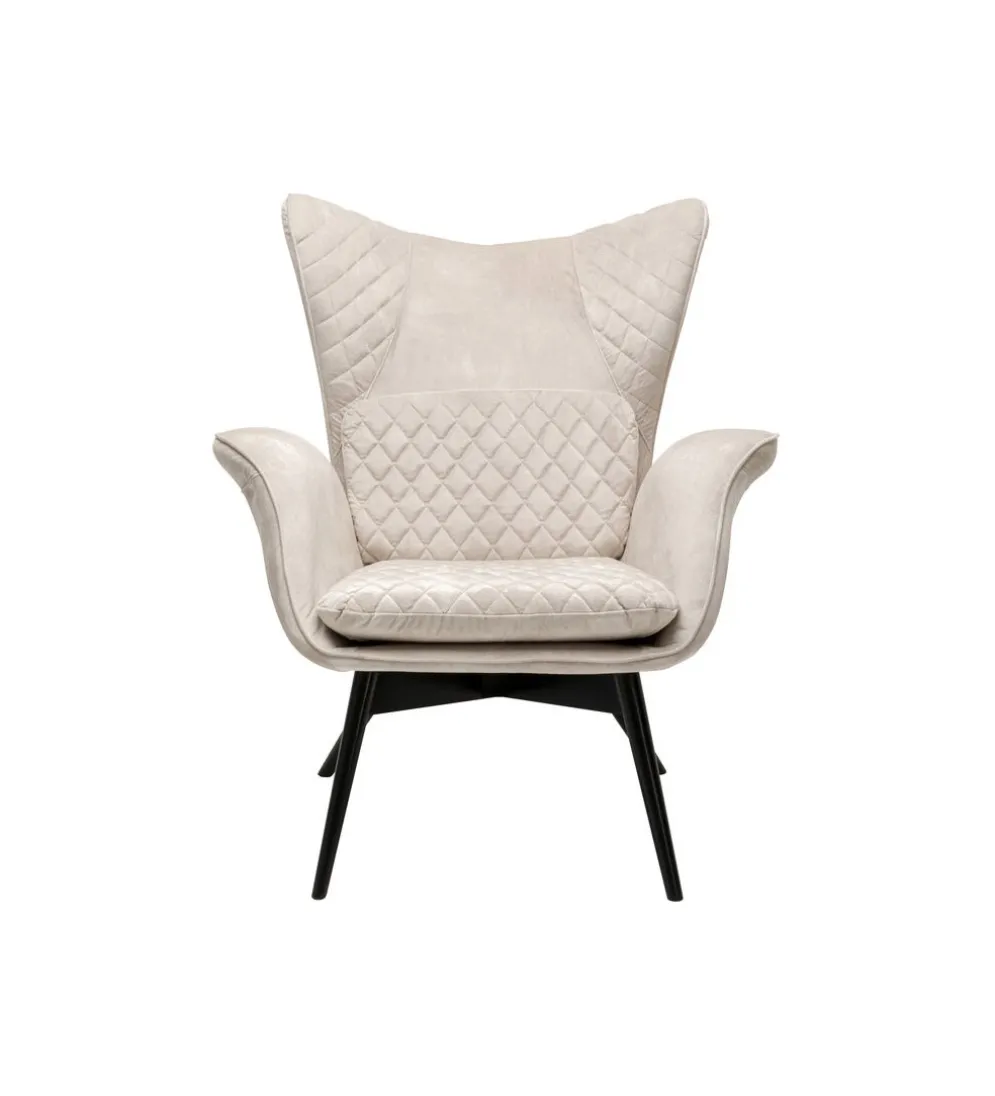 Fotel TUDOR 102 cm welwet kremowy