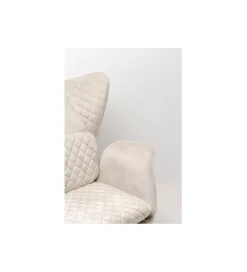 Fotel TUDOR 102 cm welwet kremowy