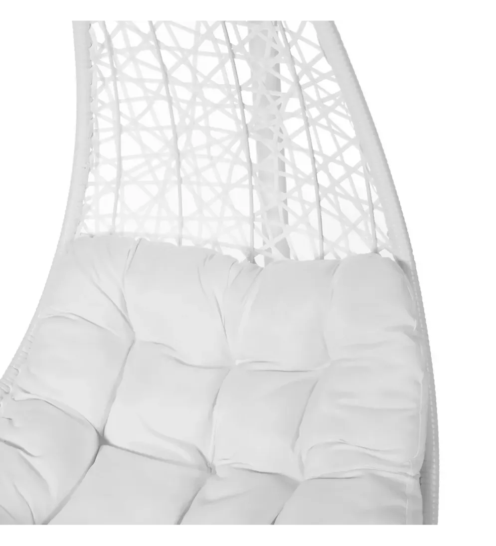 Fotel wiszący POLE DIDO 192 cm rattan biali