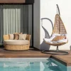 Fotel wiszący POLE NIVA 192 cm rattan