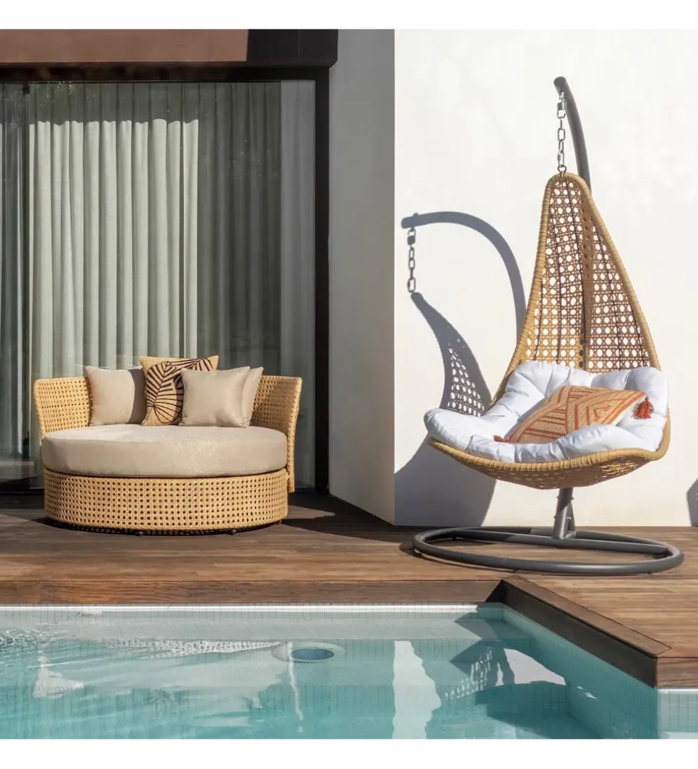Fotel wiszący POLE NIVA 192 cm rattan