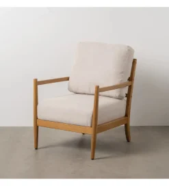 Fotel ZABERMA 88 cm naturalny biały