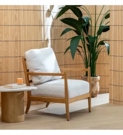 Fotel ZABERMA 88 cm naturalny biały
